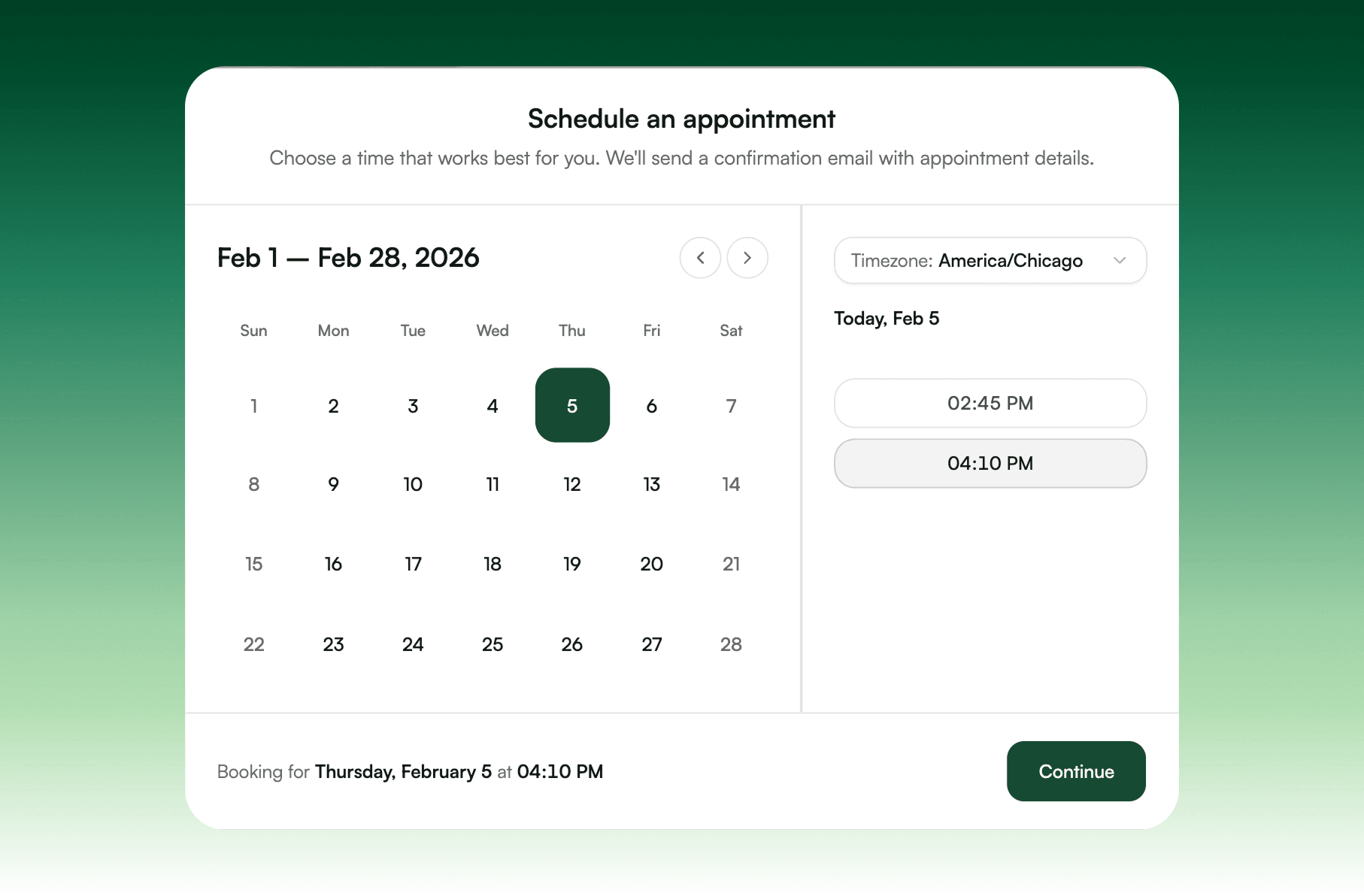 Frictionless booking section visual